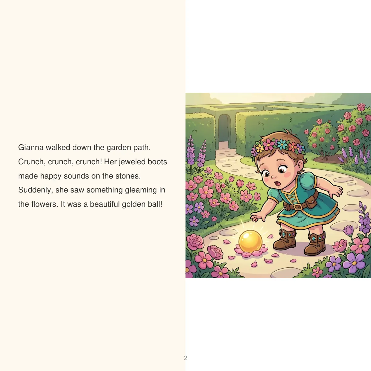 Page 3 of Gianna's Golden Ball Adventure